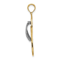 Load image into Gallery viewer, 14K w/Rhodium Palm Tree Flip-Flop Charm
