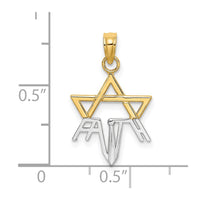 Load image into Gallery viewer, 14K W/ Rhodium 1/2 Star w/FAITH Charm
