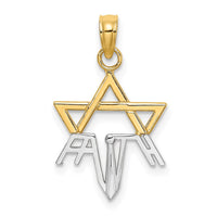 Load image into Gallery viewer, 14K W/ Rhodium 1/2 Star w/FAITH Charm
