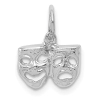 Load image into Gallery viewer, 14k White Gold Solid Comedy/Tragedy Charm
