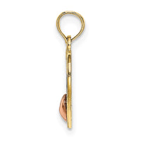 Load image into Gallery viewer, 14K Two-tone w/White Rhodium Polished MOM  in Heart Pendant
