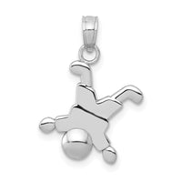 Load image into Gallery viewer, 14K White Gold Little Boy Pendant

