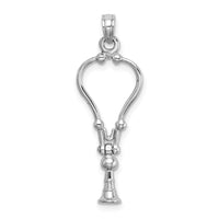 Load image into Gallery viewer, 14k White Gold 3-D Stethoscope Pendant
