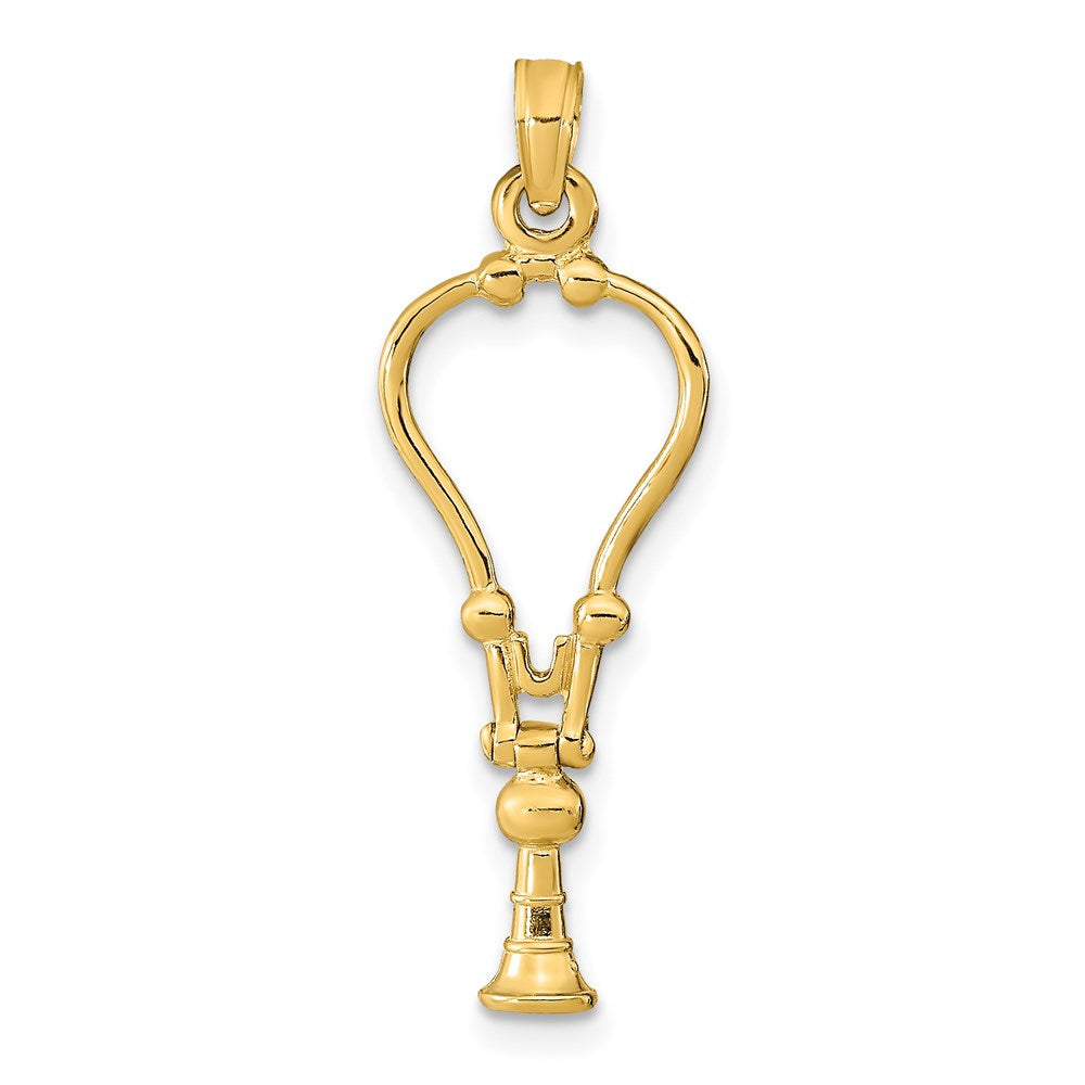 14k 3-D Stethoscope Pendant