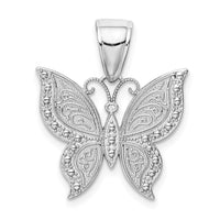 Load image into Gallery viewer, 14K White Gold Butterfly Pendant
