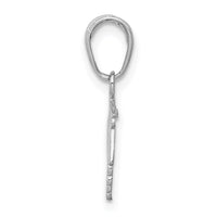 Load image into Gallery viewer, 14K White Gold White Gold Textured RN Caduceus Charm
