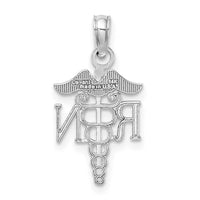 Load image into Gallery viewer, 14k White Gold Polished R.N. Pendant
