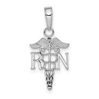 Load image into Gallery viewer, 14k White Gold Polished R.N. Pendant
