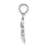 Load image into Gallery viewer, 14K White Gold Snowman Charm
