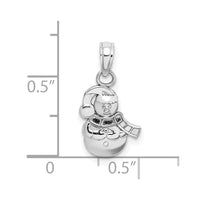 Load image into Gallery viewer, 14K White Gold Snowman Charm
