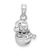 Load image into Gallery viewer, 14K White Gold Snowman Charm
