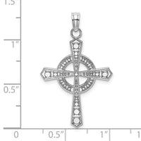 Load image into Gallery viewer, 14K White Gold Beaded Celtic Cross w/ Eternity Charm
