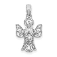 Load image into Gallery viewer, 14k White Gold Angel Pendant
