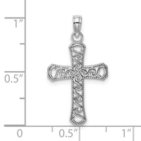 Load image into Gallery viewer, 14k White Gold Fancy Cross Pendant
