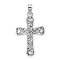 Load image into Gallery viewer, 14k White Gold Fancy Cross Pendant
