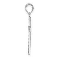Load image into Gallery viewer, 14K White Gold Beaded Block Cross Charm
