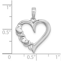 Load image into Gallery viewer, 14K White Gold Polished  - X- Heart Charm
