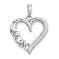 Load image into Gallery viewer, 14K White Gold Polished  - X- Heart Charm
