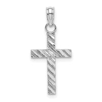 Load image into Gallery viewer, 14k White Gold D/C Cross Pendant
