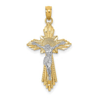 Load image into Gallery viewer, 14K Two-tone D/C Crucifix Pendant
