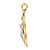Load image into Gallery viewer, 14K Two-tone Polished Crucifix Charm
