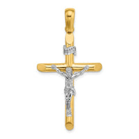 Load image into Gallery viewer, 14K Two-tone Polished Crucifix Charm
