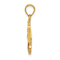 Load image into Gallery viewer, 14k Polished Red Enameled Cherries Pendant
