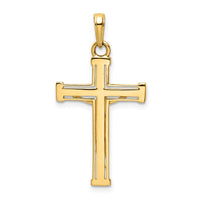 Load image into Gallery viewer, 14K w/Rhodium D/C Crucifix Pendant

