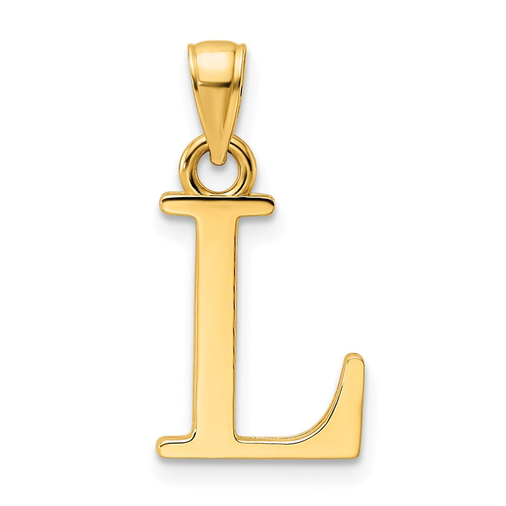 14K Polished Letter L Pendant