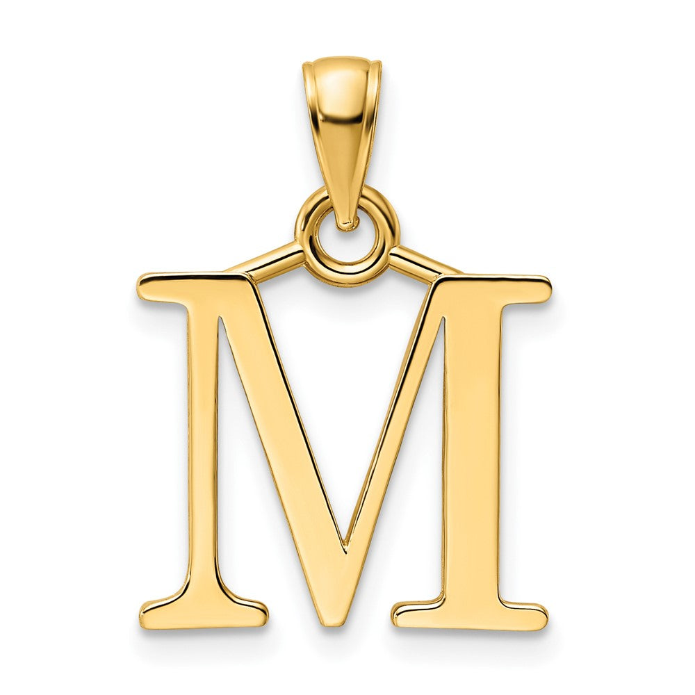 14K Polished Letter M Pendant