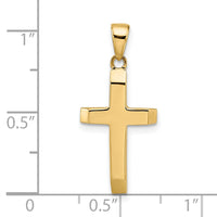 Load image into Gallery viewer, 14K Polished Tapered Ends Hollow Cross Pendant
