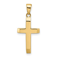 Load image into Gallery viewer, 14K Polished Tapered Ends Hollow Cross Pendant
