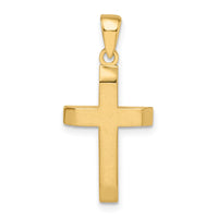Load image into Gallery viewer, 14k Satin/Polished Beveled Small Latin Cross Pendant

