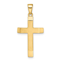 Load image into Gallery viewer, 14k Satin/Polished Beveled Medium Latin Cross Pendant
