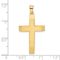 Load image into Gallery viewer, 14k Satin/Polished Beveled Large Latin Cross Pendant
