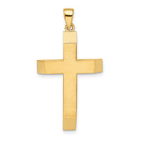 Load image into Gallery viewer, 14k Satin/Polished Beveled Large Latin Cross Pendant
