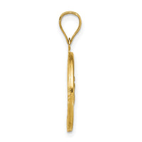 Load image into Gallery viewer, 14K Rose and White-plated Polished CZ Baguettes Mary Round Pendant
