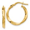 14K Polished Twisted Hoop Earrings