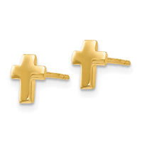 Load image into Gallery viewer, 14K Polished Cross Post Earrings
