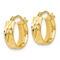 Load image into Gallery viewer, 14K Polished and D/C Hoop Earrings
