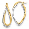 14K Two-tone Polished Fancy Earrings