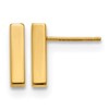 14K Polished Post Bar Earrings