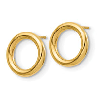 Load image into Gallery viewer, 14K Polished Circle Post Earrings
