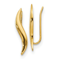 Load image into Gallery viewer, 14K Polished Ear Climber Earrings

