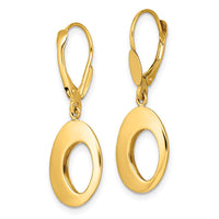 Load image into Gallery viewer, 14K Polished Hollow Circles Leverback Earrings
