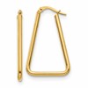 14K Polished Geometric Shape Hoop Earrings