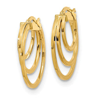 Load image into Gallery viewer, 14K Polished Fancy 3 Hoop Earrings

