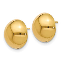 Load image into Gallery viewer, 14K Polished Hollow Domed Post Earrings
