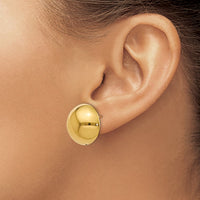 Load image into Gallery viewer, 14K Polished Hollow Domed Post Earrings
