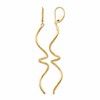 14K Polished Twisted Leverback Earrings
